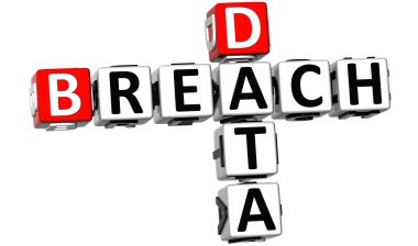 Data breach in block letters
