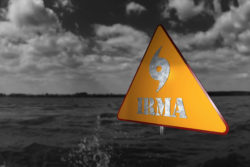 Hurricane Irma warning sign