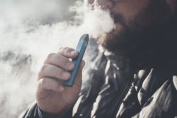 man with vape pen