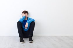 sad teen boy
