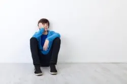 sad teen boy