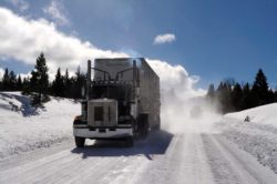truck icy road