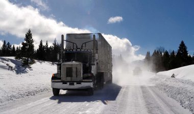 truck icy road