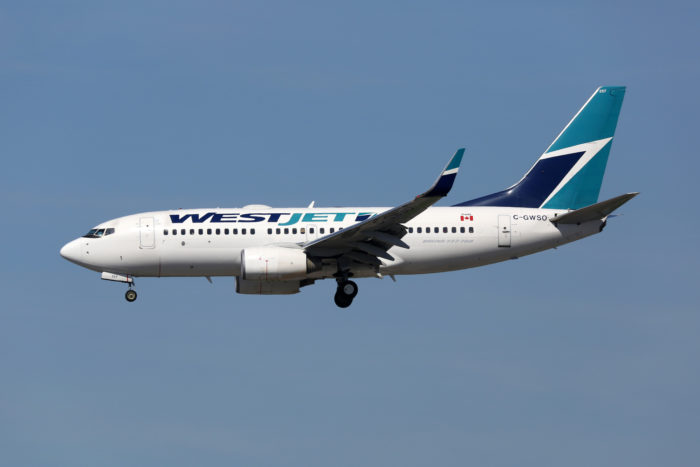 westjet airlines airplane