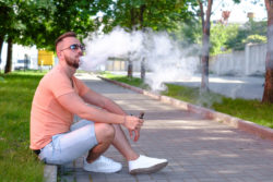 A man says he is addicted to nicotnicotine addiction from Juul pods.