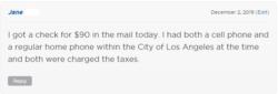 LA telephone tax settlement checks