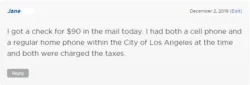 LA telephone tax settlement checks