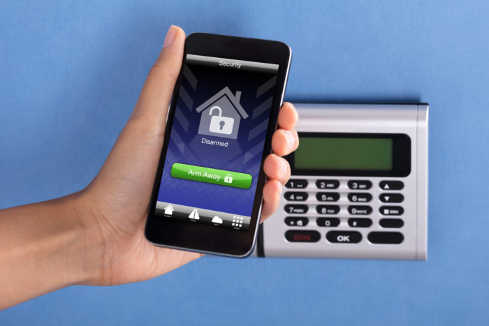alarm.com system on smartphone
