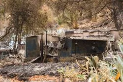 building or home destroyed by California wildfires