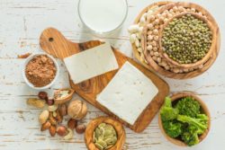 Selection of vegan products