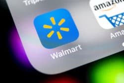 Walmart app on phone