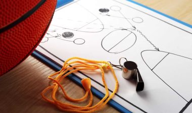 basketball, whistle and coach supplies