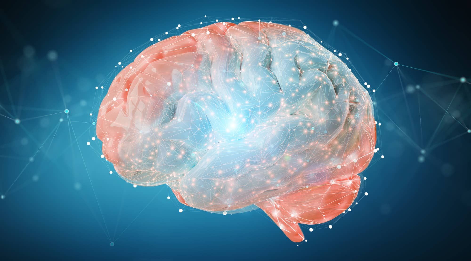 brain activity being shown by lights