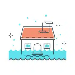 Houses can flood in a hurricane.