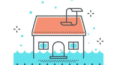 Houses can flood in a hurricane.