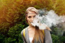 Woman vaping
