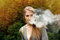 Woman vaping