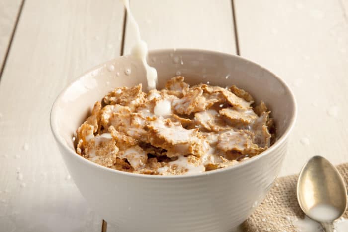 Kellogg's cereal with milk