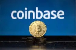 coinbase logo with coin