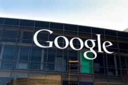 Google logo on building