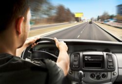 man driving car for Uber