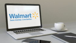 Walmart logo on laptop