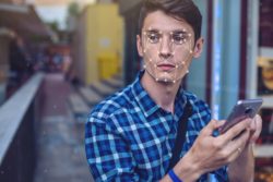 Facial recognition software identifies people based on their facial features