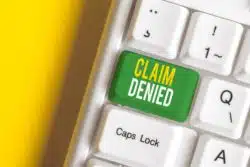 disability claim denial button on keyboard