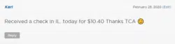 Seagram settlement check
