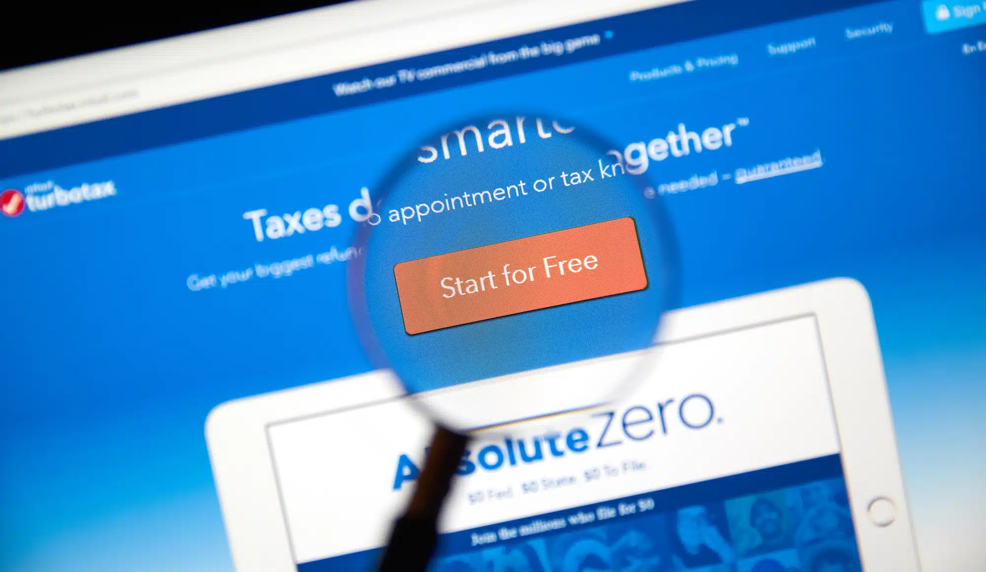 TurboTax free filing advertisement