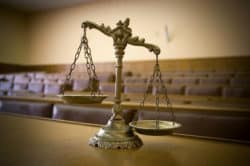 empty courtroom regarding Canadian court closures due to the coronavirus