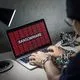hacker setting up ransomware attack