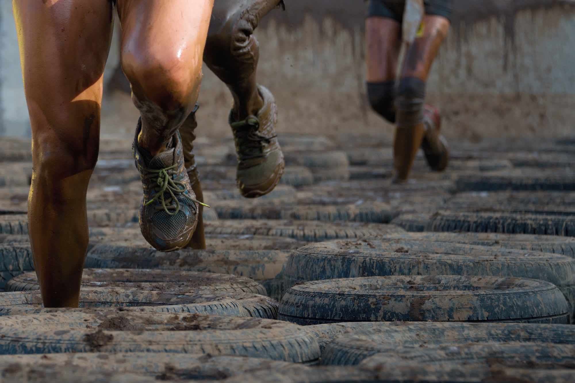 Running through obstacle course