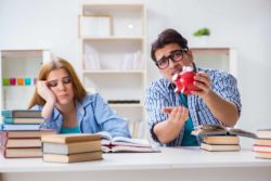 students with empty piggy bank