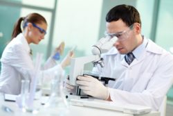 scientists in lab doing e-cigarette research