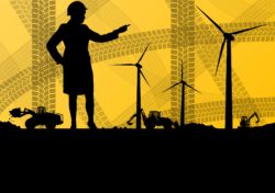 An illustration of construction at a wind farm regarding the Superior Court of Québec dismissing a class action lawsuit claiming annoyances