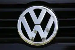 Volkswagen logo on car