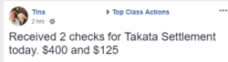 Takata settlements checks