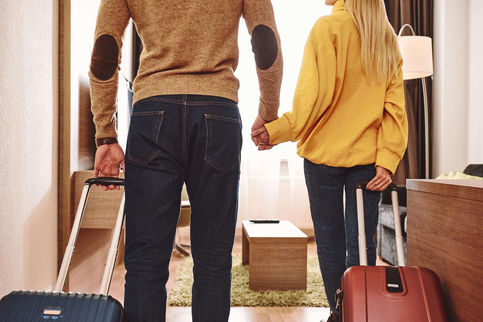 couple checking into TurnKey vacation rental