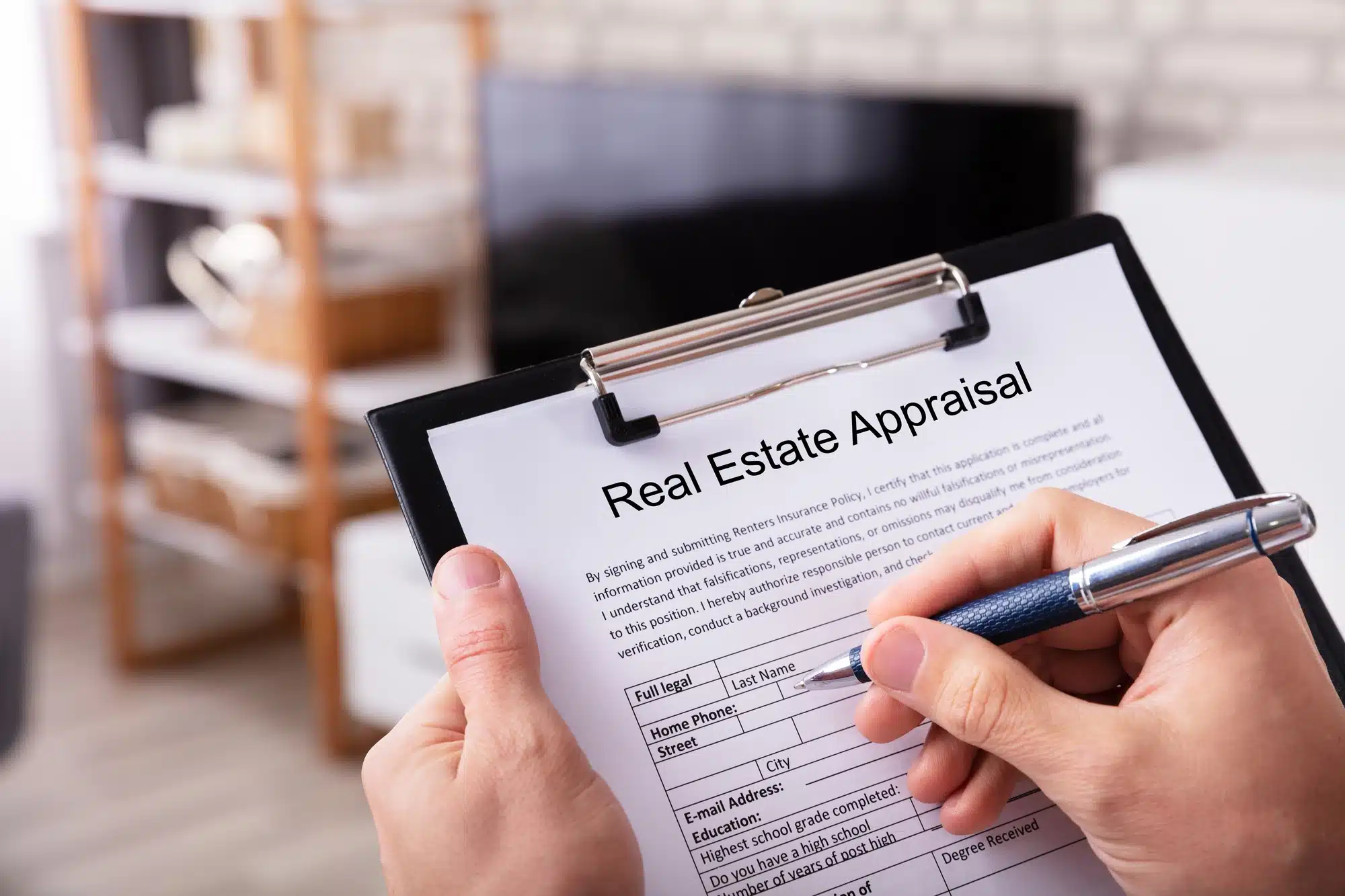 real estate appraiser at work