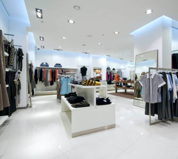 Inside Saks store