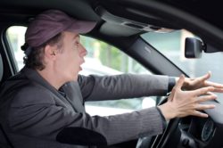 Stressed driver because of Honda Acura.