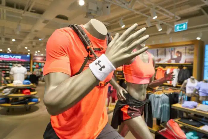 under armour clothing in retail location
