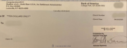 Asahi Beer settlement payments