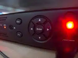 Close up of DVR recording