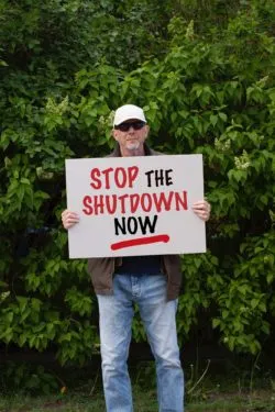 Protesting coronavirus outbreak