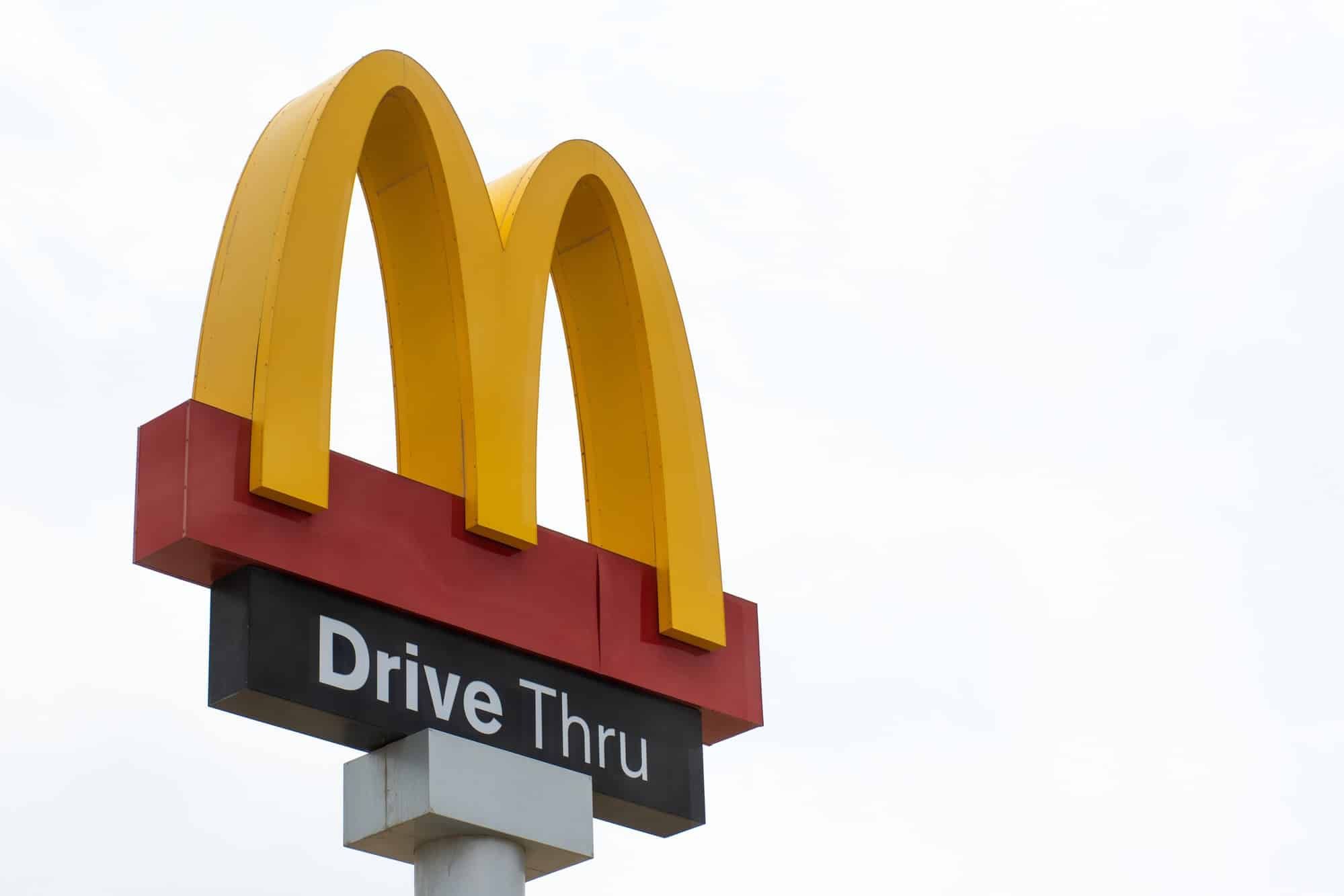 Mcdonald's drive thru sign