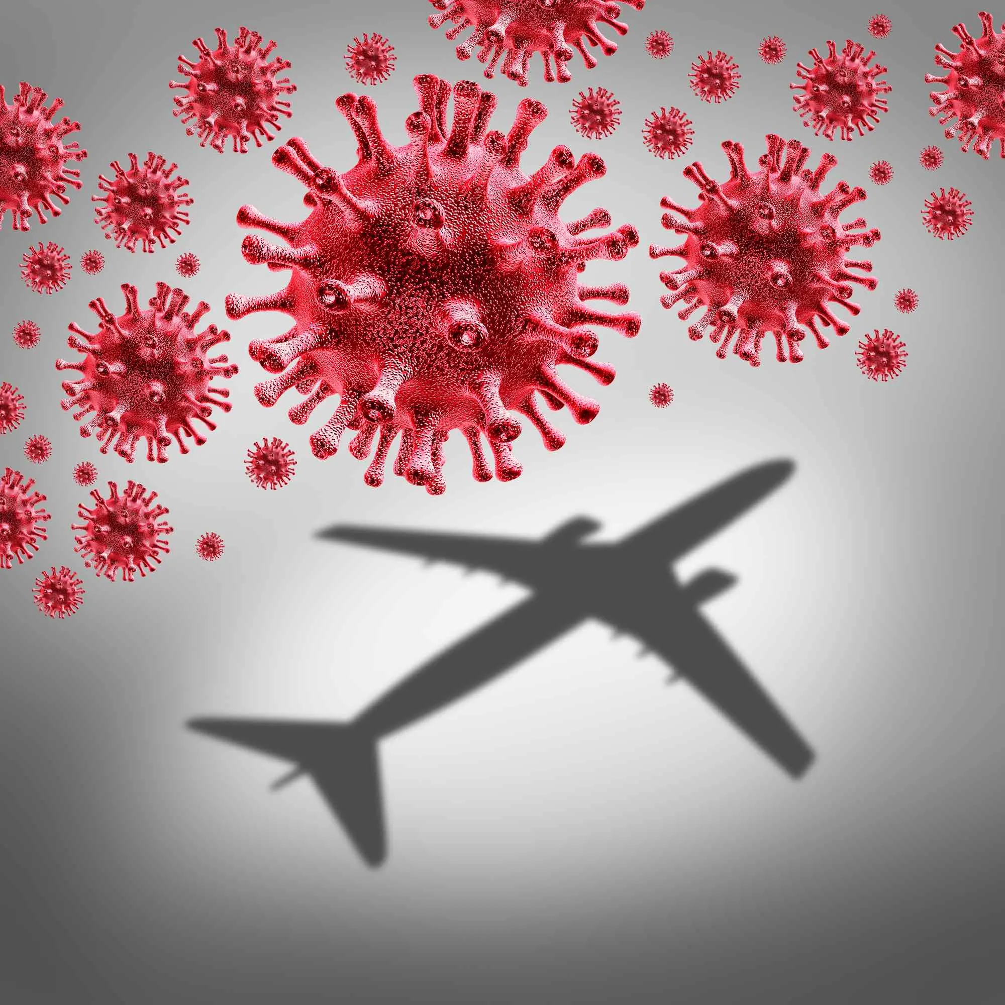 United Airlines employees flight covid-19 illustration