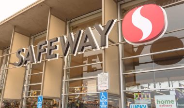Safeway sign on storefront