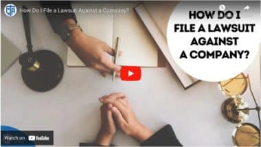 Screenshot of "How Do I File a Lawsuit Against a Company?" Video